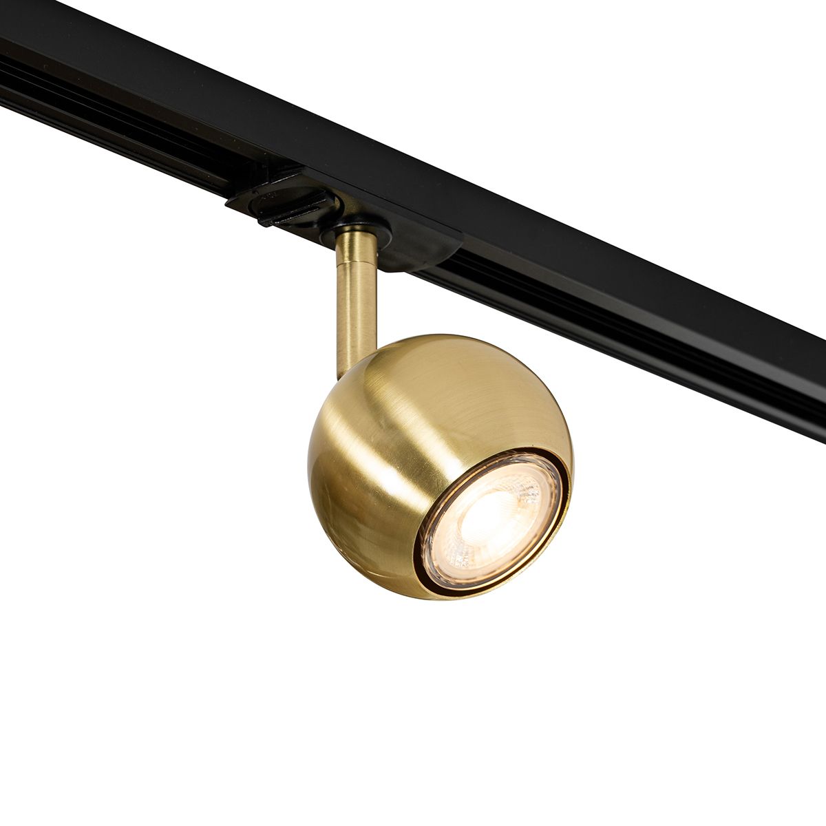 Modern railsysteem met 5 spots goud 1-fase  - Iconic Gissi