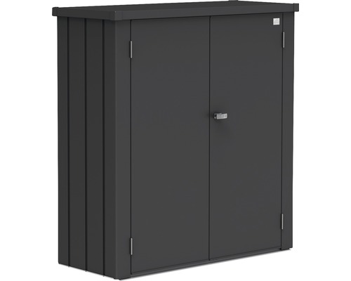 Biohort Romeo terraskast inclusief 3 plankdragers en 2 planken, thermisch verzinkt, afmeting M 132 x 57 x 140 cm, donkergrijs metallic