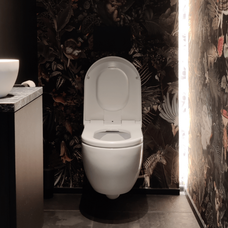 Denck PURE-D toiletbril met geïntegreerde geurafzuiging op batterij wit