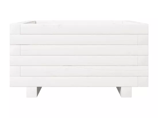 Jardinière bac lit surélevé bois blanche 50 x 50 x 45438 cm 02_0037633