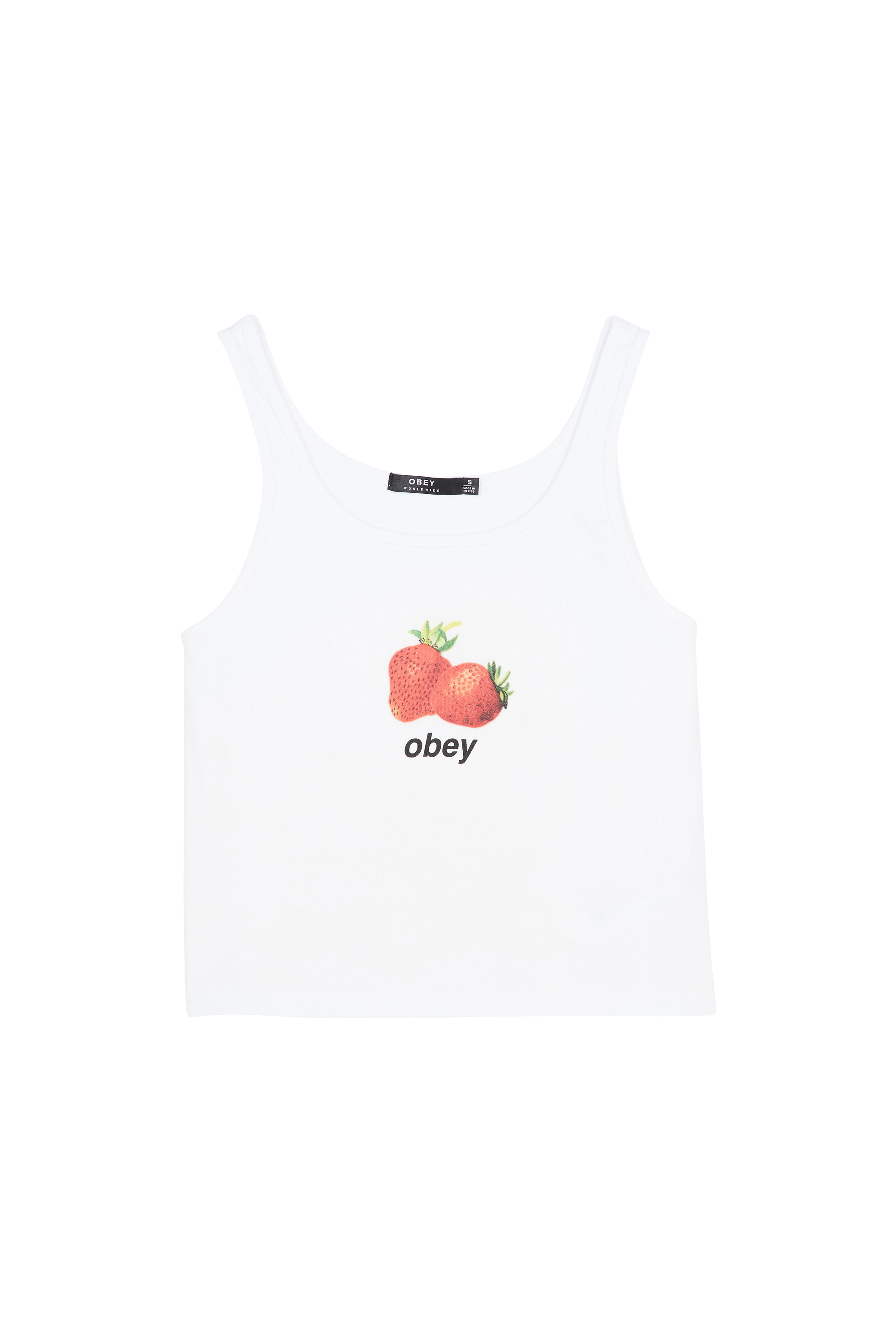 OBEY Top STRAWBERRY Blanc