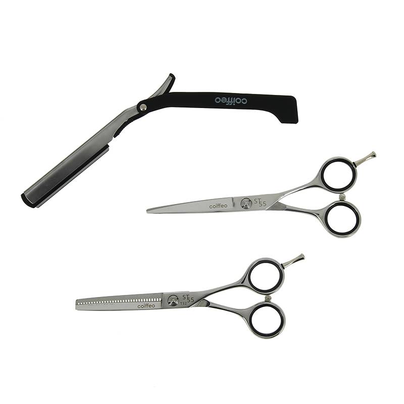 Set ciseaux gauche et effileur   rasoir 5.5
