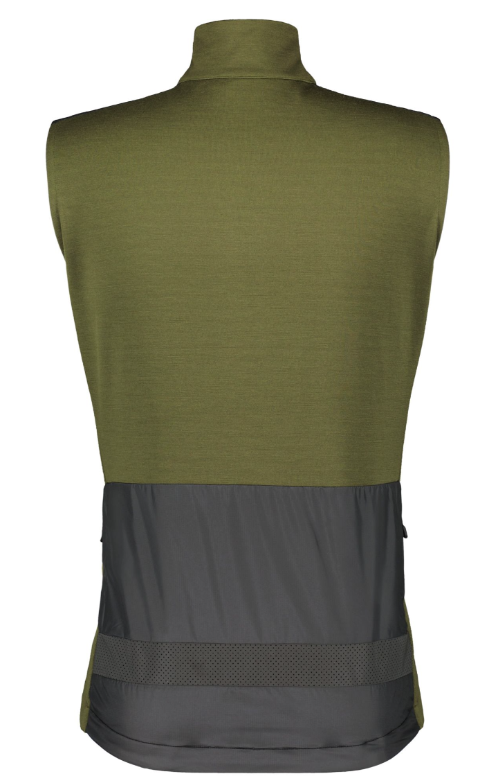 Scott Gravel Warm Merino Vest Sort-Grøn