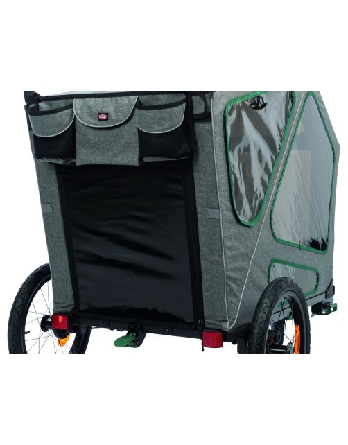 Trixie Fietskar - Hondenfietskar - 64x92x80\/130 cm Grijs Groen Tot 25 Kg Small