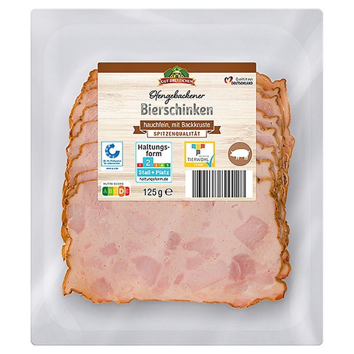GUT DREI EICHEN Ofengebackener Aufschnitt 150 g, Bierschinken