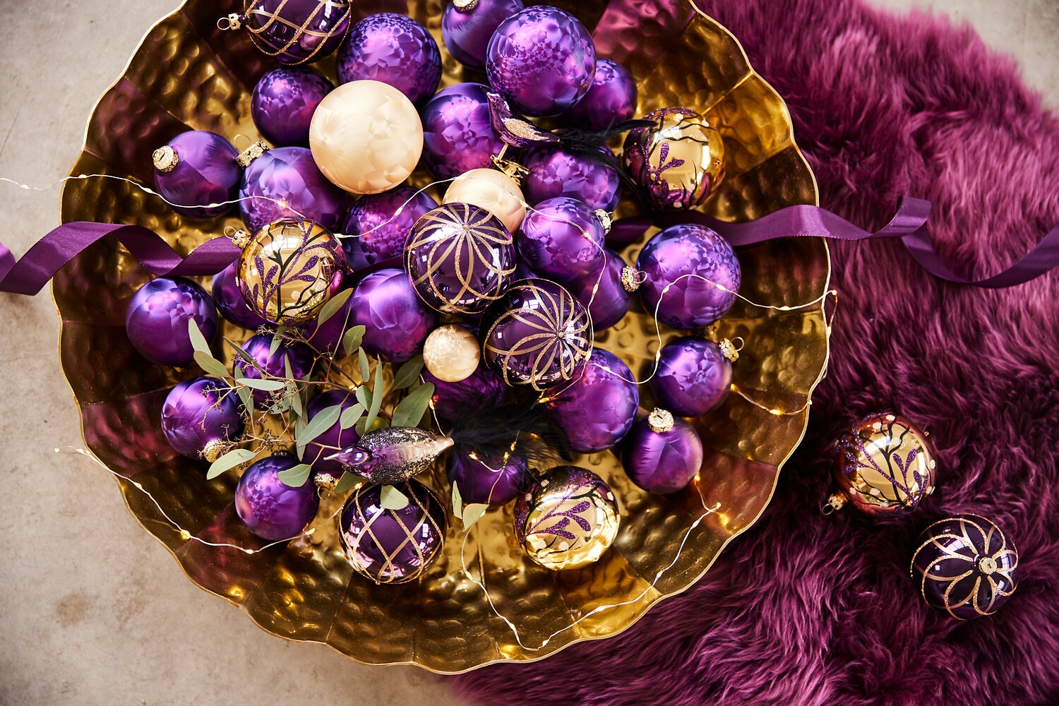 Creativ deco Dekoschale »Weihnachtsdeko« mit Struktur-Rand