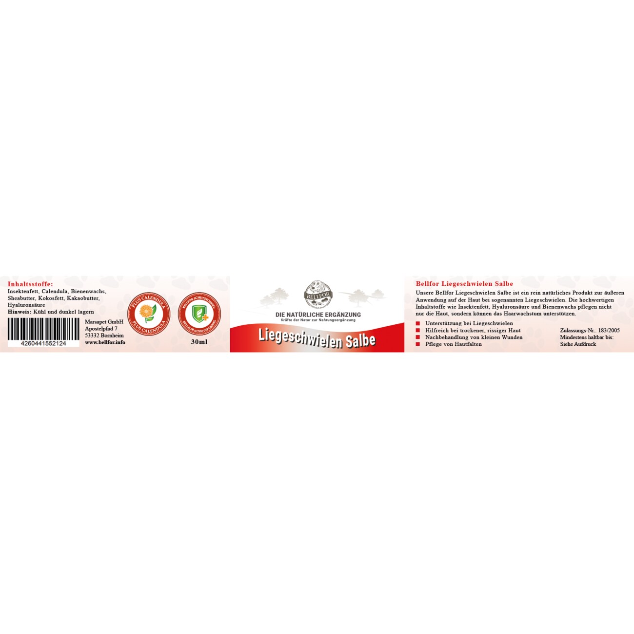 Bellfor Grasmilben Sparset für Hunde - Anti-Grasmilben Spray 250ml + Marsavet Wundsalbe 30 ml