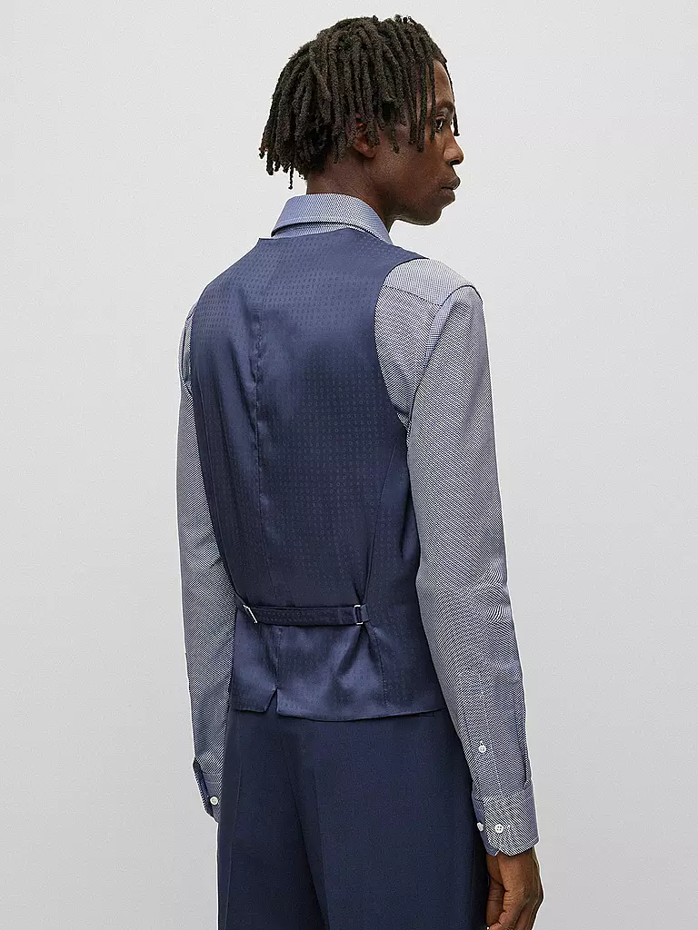 BOSS Anzugweste blau