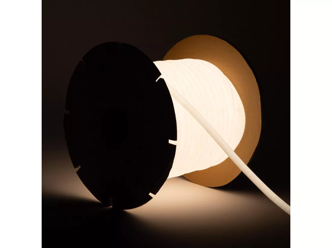 Bobine Gaine Néon LED Dimmable 220V Circulaire SFLEX17 50 Mètres IP65 Coupe 100 cm Vert