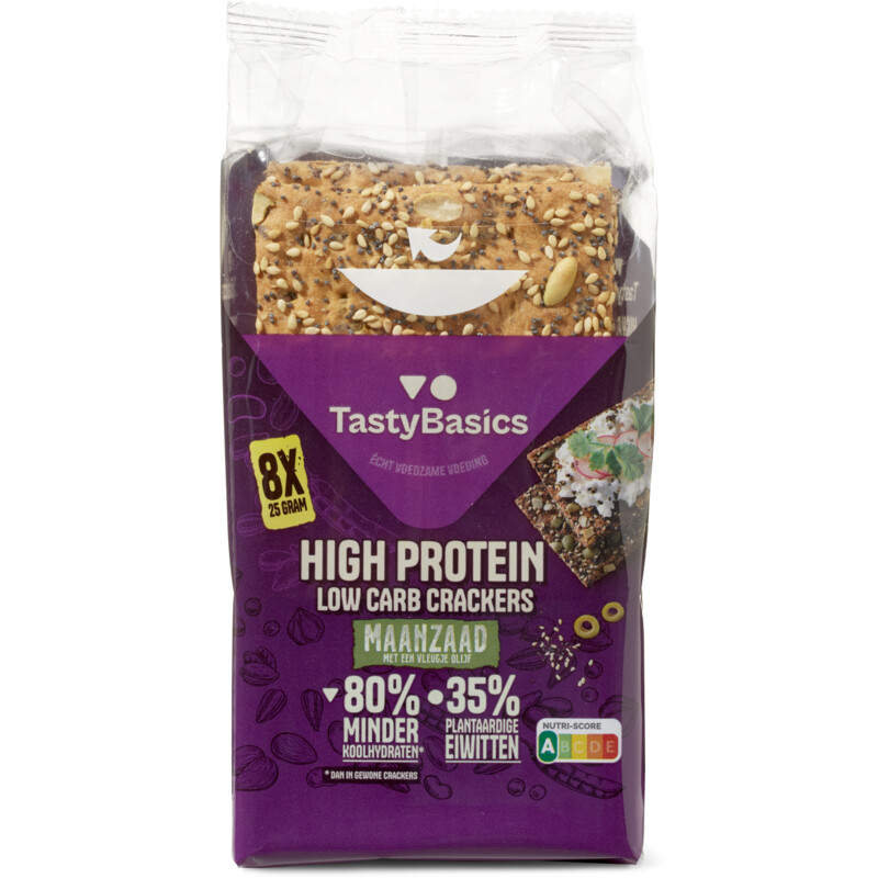 TastyBasics Low carb-high protein cracker maanzaad