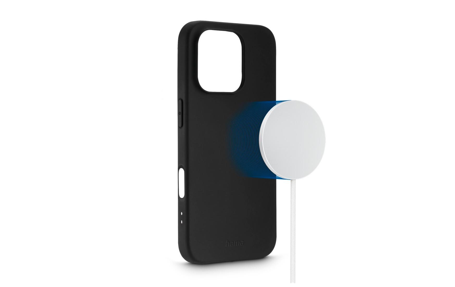 Back Cover MagCase Fant. Feel Schwarz für iPhone 16 Pro MaxHama Fantastic Feel Handy-Schutzhülle 17.5 cm (6.9