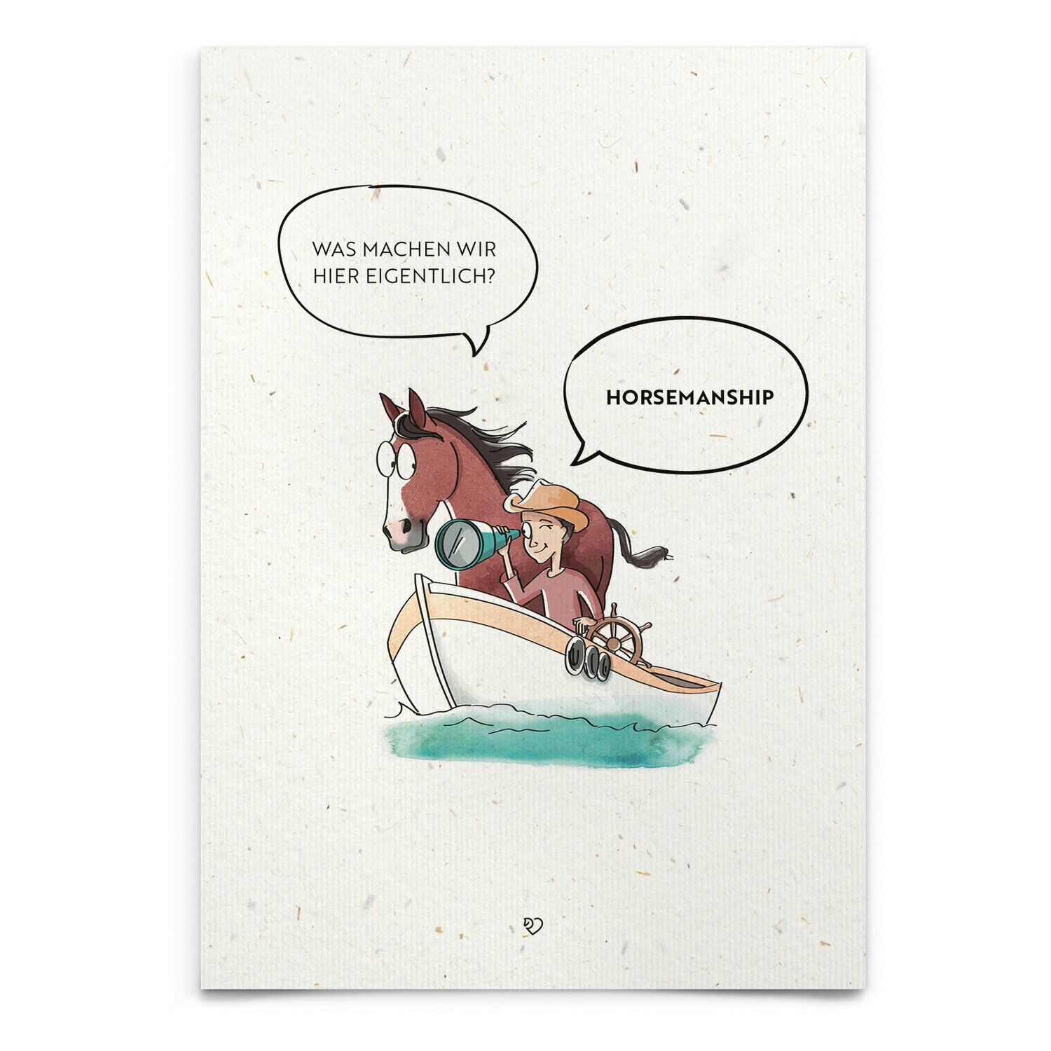 mrs. RIDE Strohpapier-Postkarten  - Horsemanship