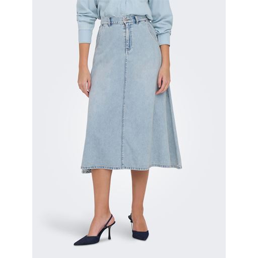 ONLY Mindy Denimnederdel, Light Blue Denim, XS