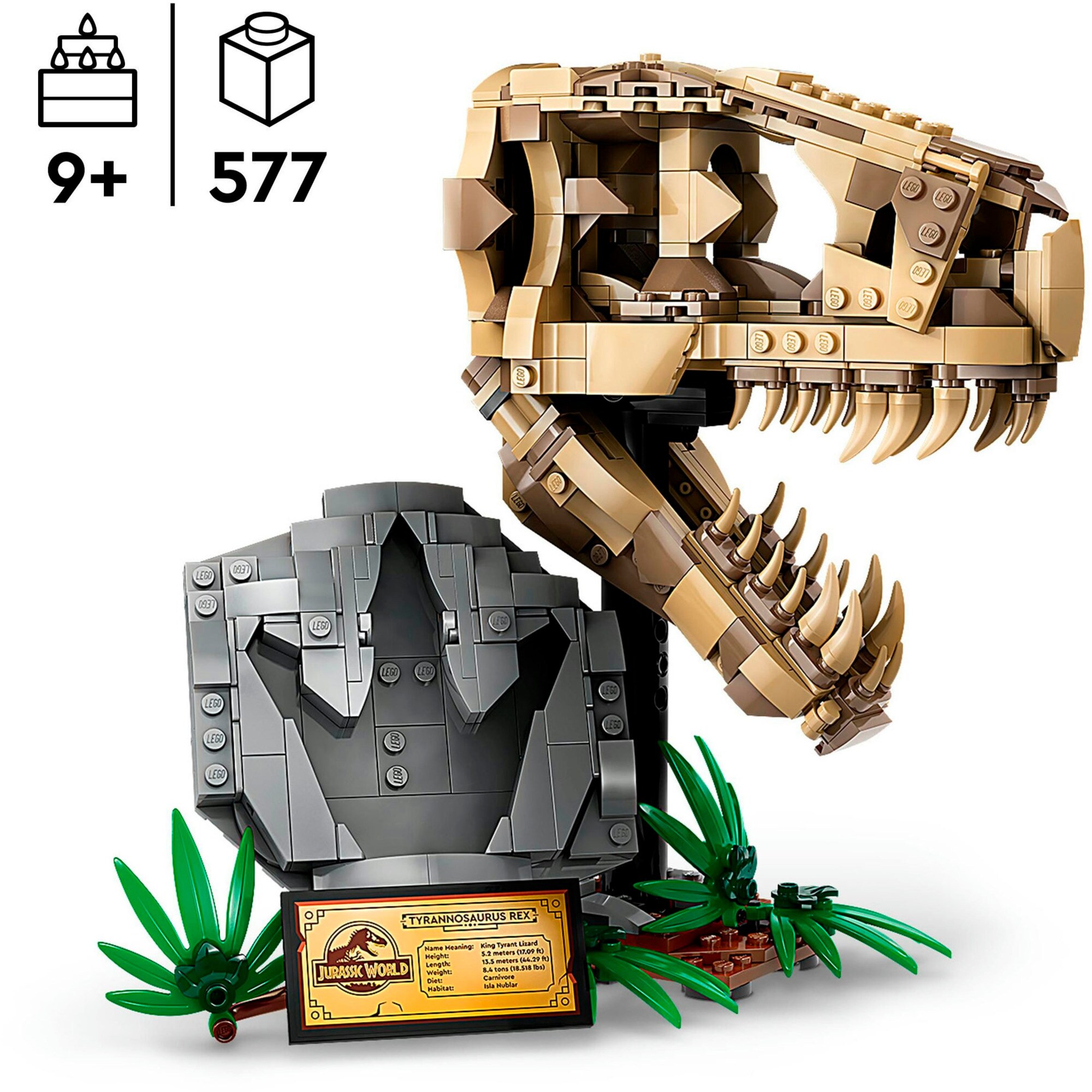 LEGO Konstruktionsspielzeug Jurassic World Dinosaurier-Fossilien: T.-Rex-Kopf