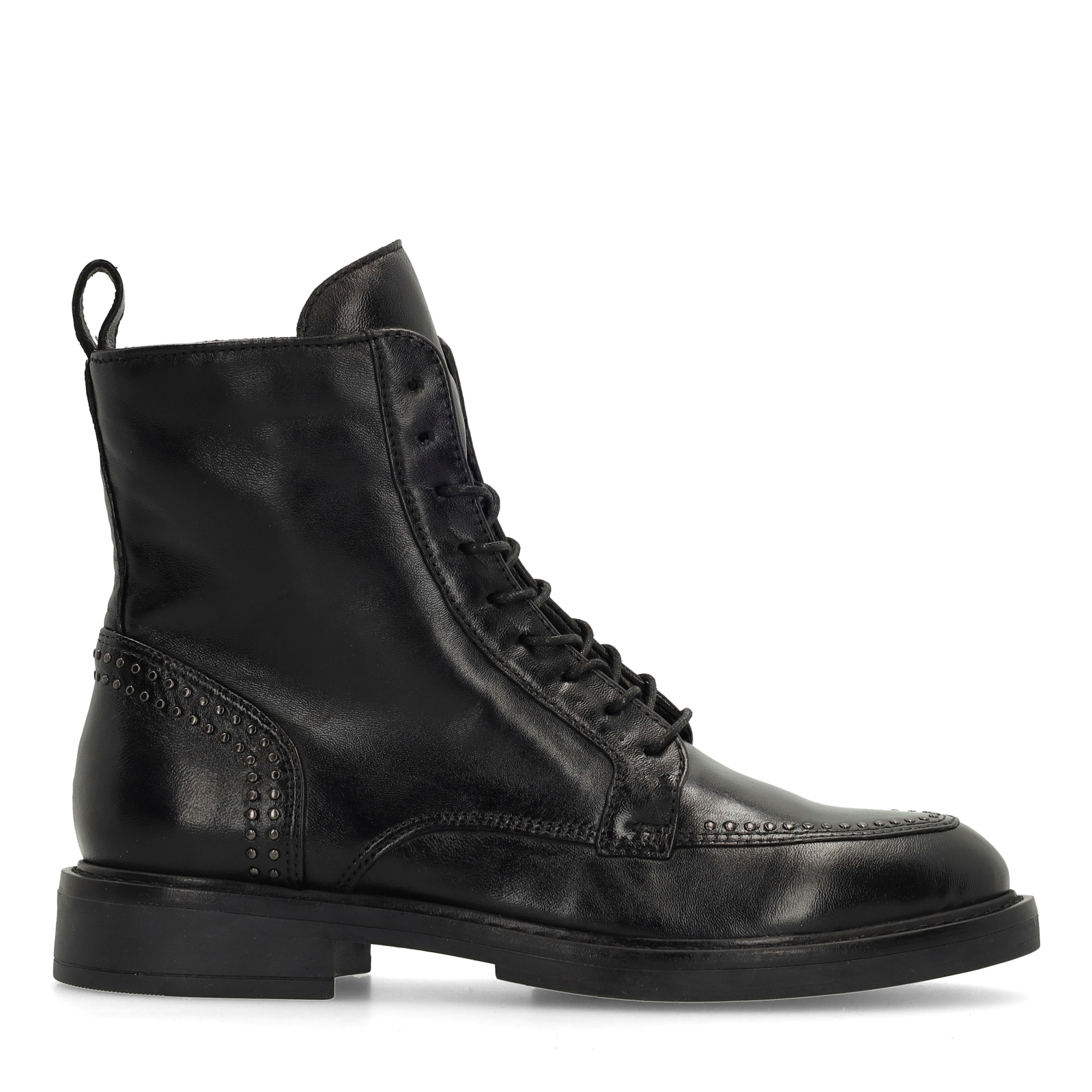 Zwarte leren biker boots