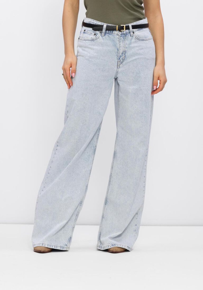 blauwe drykorn wide jeans flung