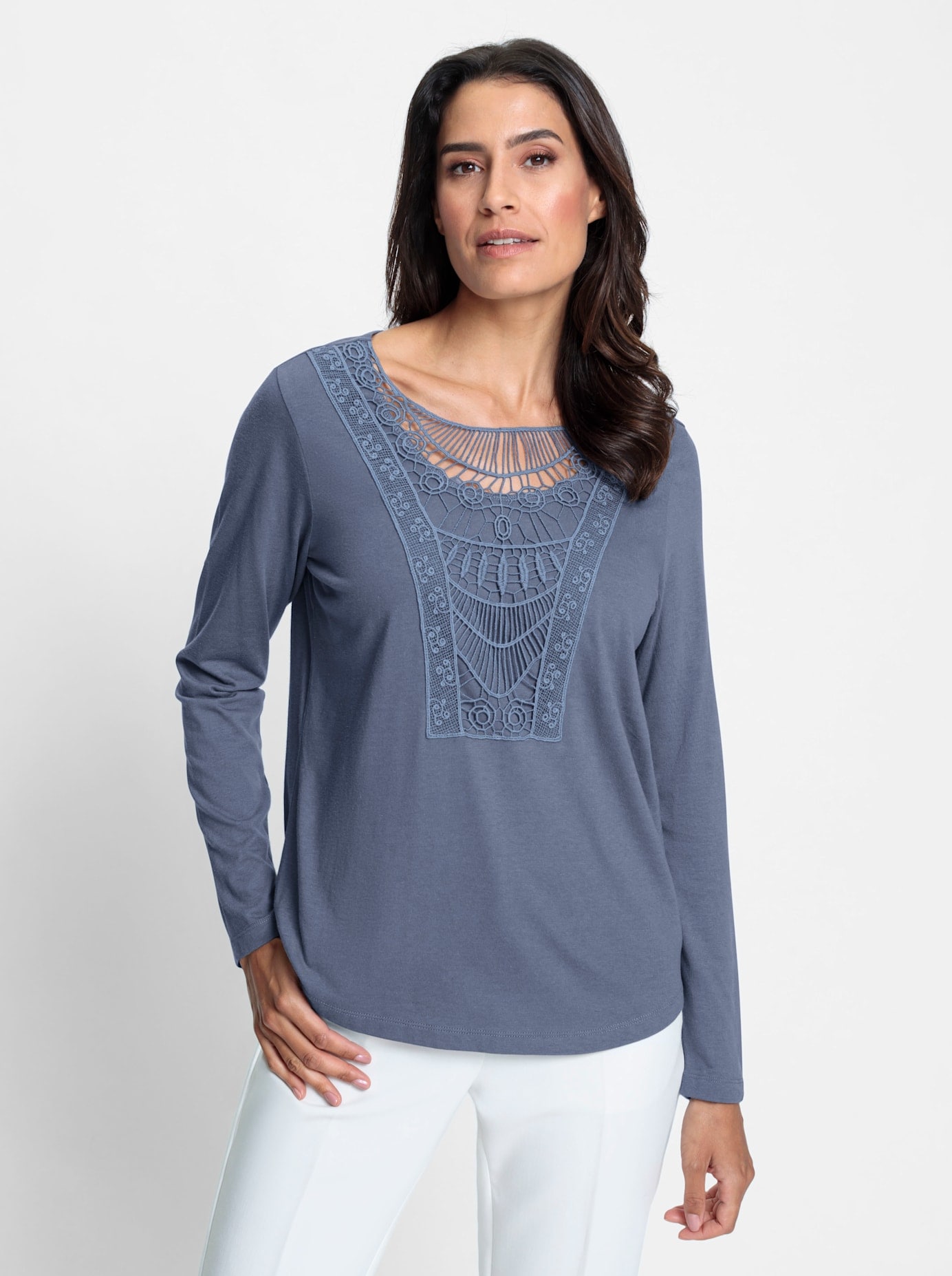 Inspirationen Spitzenshirt »Shirt« 1 Stk. tlg.