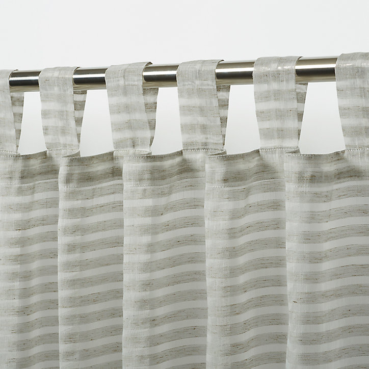 Voilage GoodHome Tolok gris l.140 x H.260 cm