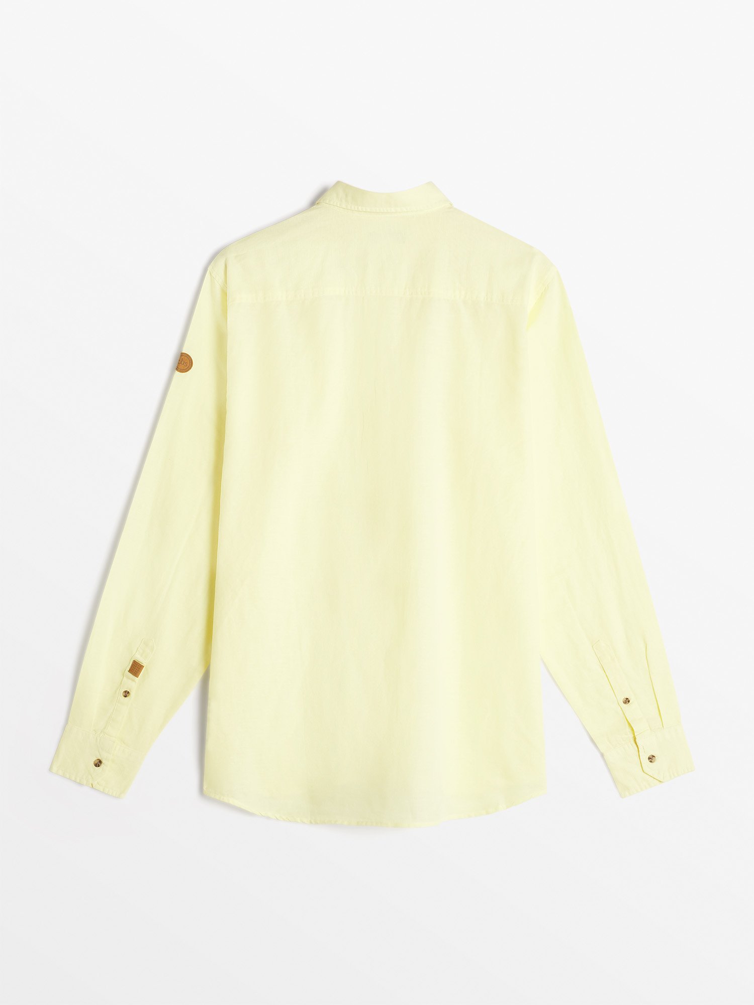 Chemise Homme En Lin Jaune