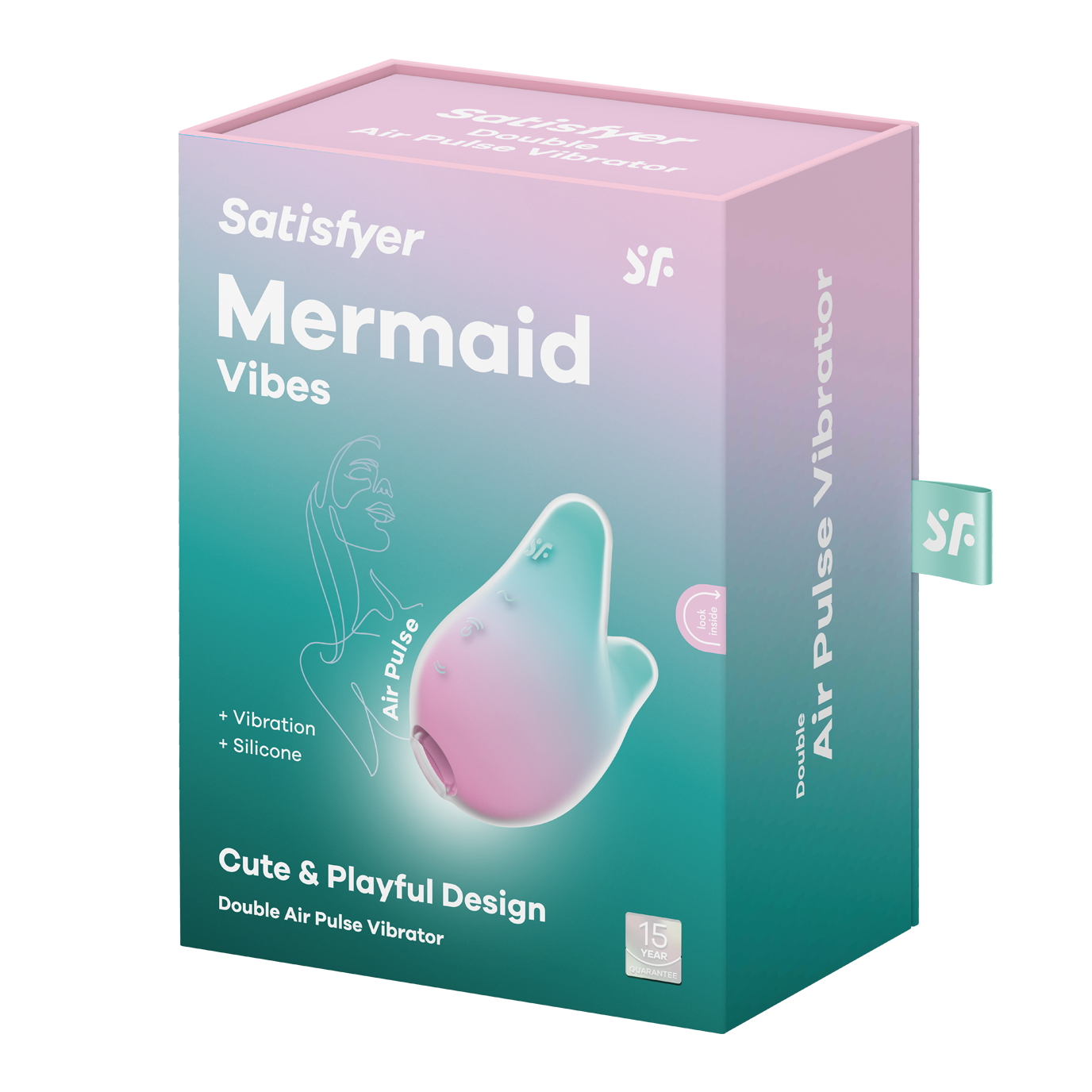 Mermaid Vibes Druckwellen Vibrator (4061504049748) - Mint-Pink