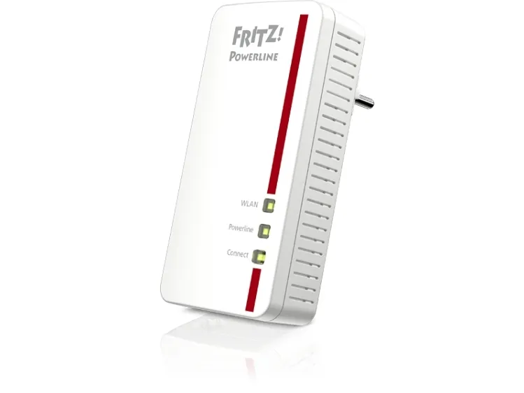 AVM FRITZ!Powerline 1260E - WLAN Set - powerline-adaptersæt 1GbE, HomePlug AV (HPAV) 2.0, IEEE 1901 - Wi-Fi 5 - Dual Band - kan sluttes til vægstik