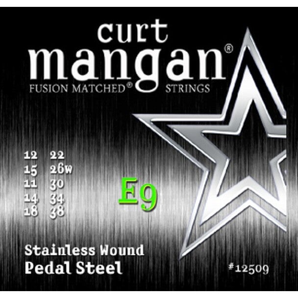 Curt Mangan Stainless E9 Pedal Steel snarenset