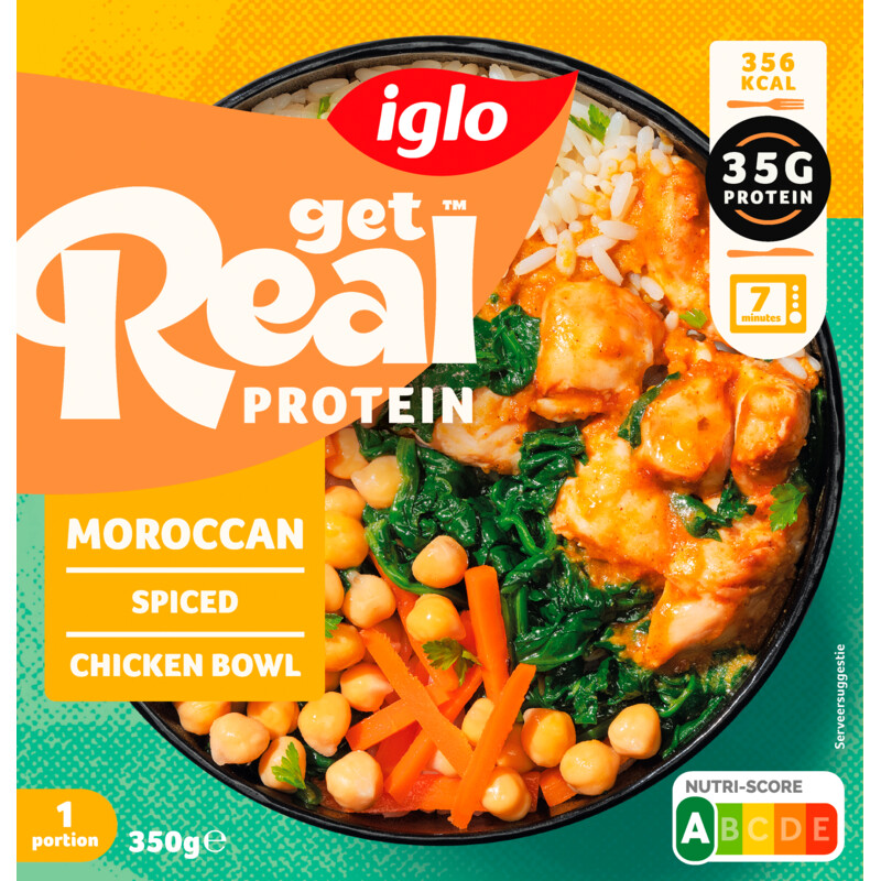 Iglo Get real protein Moroccan spiced chicken