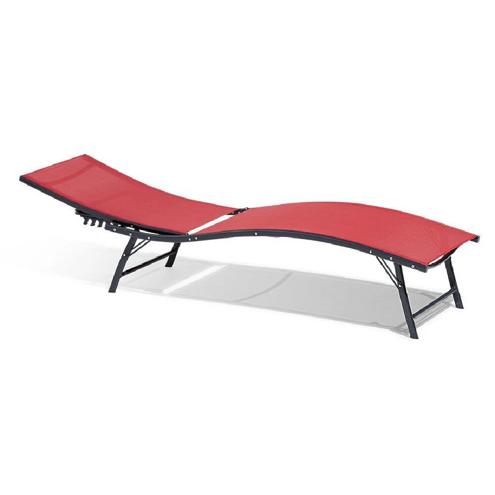 Chaise longue BAHIA rouge