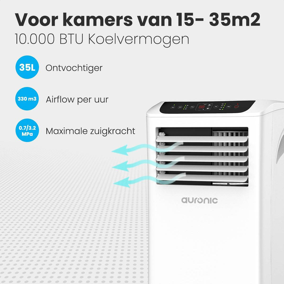 Auronic 4-in-1 mobiele airco - 10.000 BTU