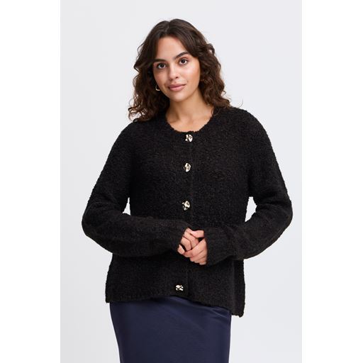 Fransa Harry Cardigan, Black, XXL