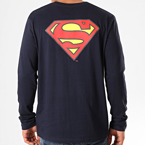 Tee Shirt Manches Longues Original Logo Back Bleu Marine