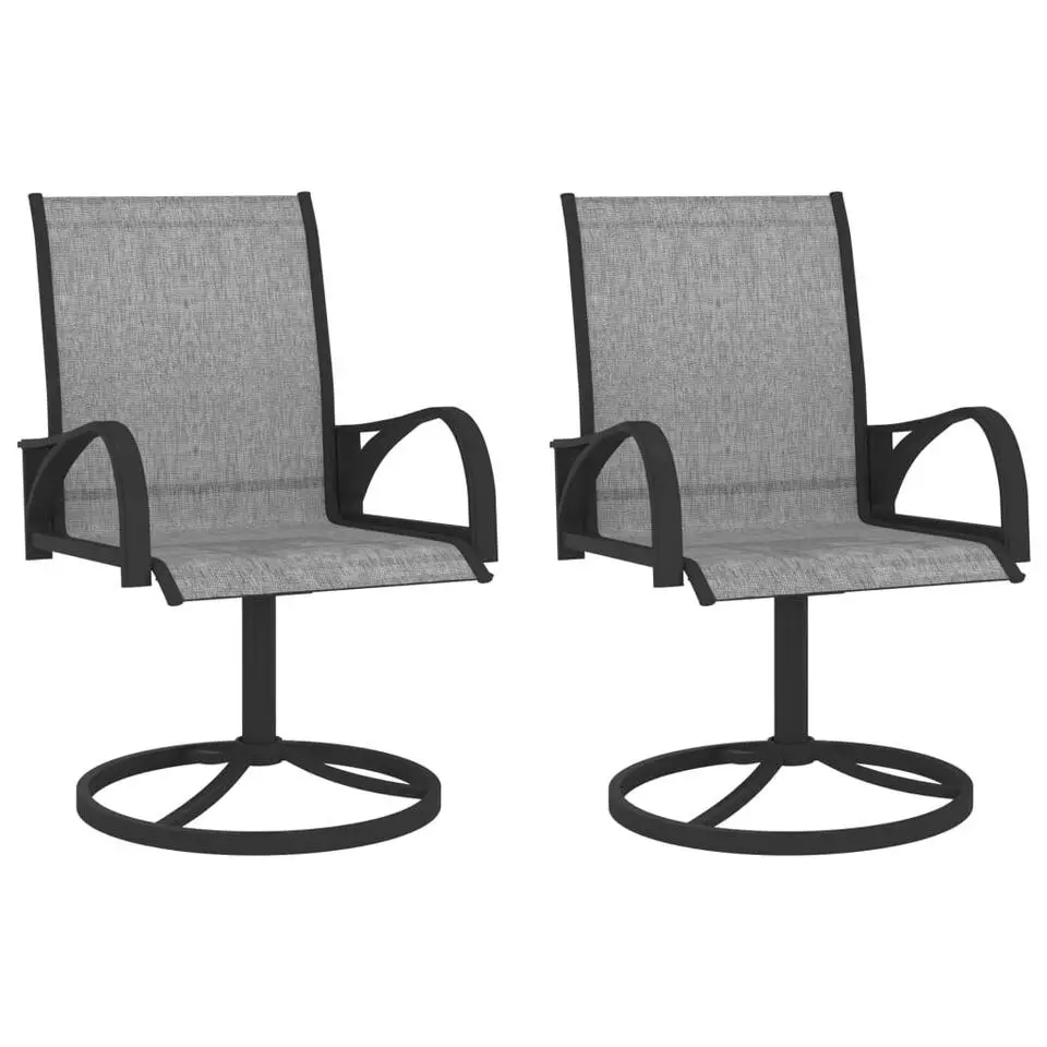 vidaXL - Tuinset - Grijs - Staal - 80 cm tafellengte