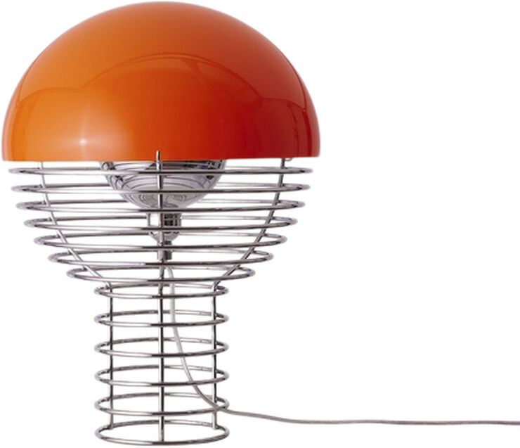 Verpan Wire Table Lamp Ø30 EU Chrome/orange