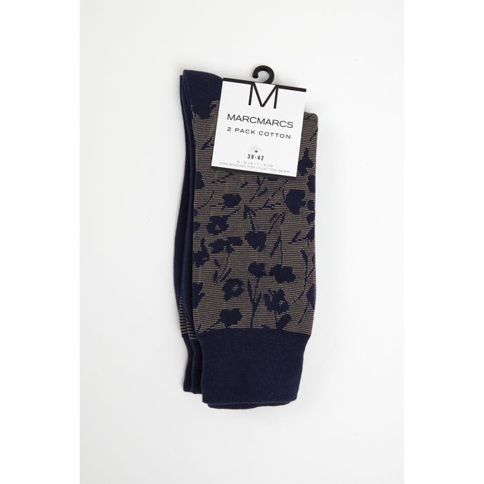 Marcmarcs-2-pack sokken bloemen strepen - MarcMarcs
