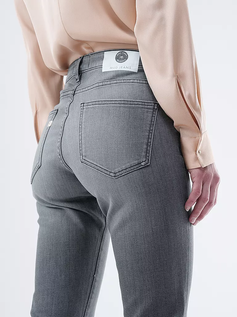 MUD JEANS Jeans Straight Fit FAYE schwarz