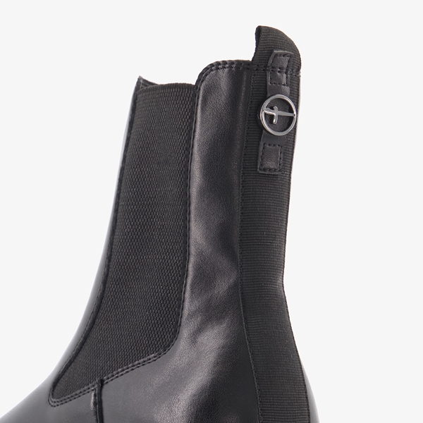 Tamaris leren dames chelsea boots zwart