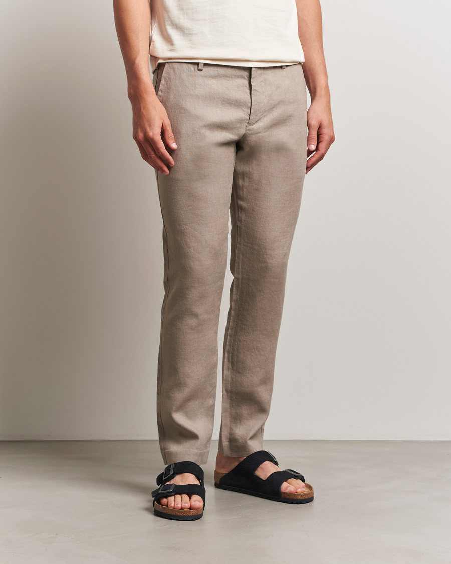 NN07 Theo Linen Trousers Greige