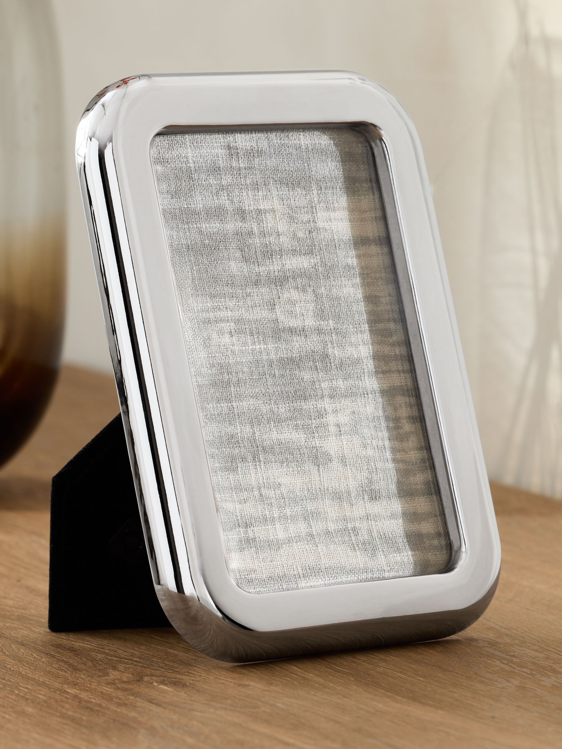 Chrome Finish Tube Photo Frame