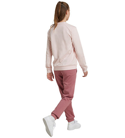 adidas Performance Sweatset - J BL FT TS - Rosa/Weiß