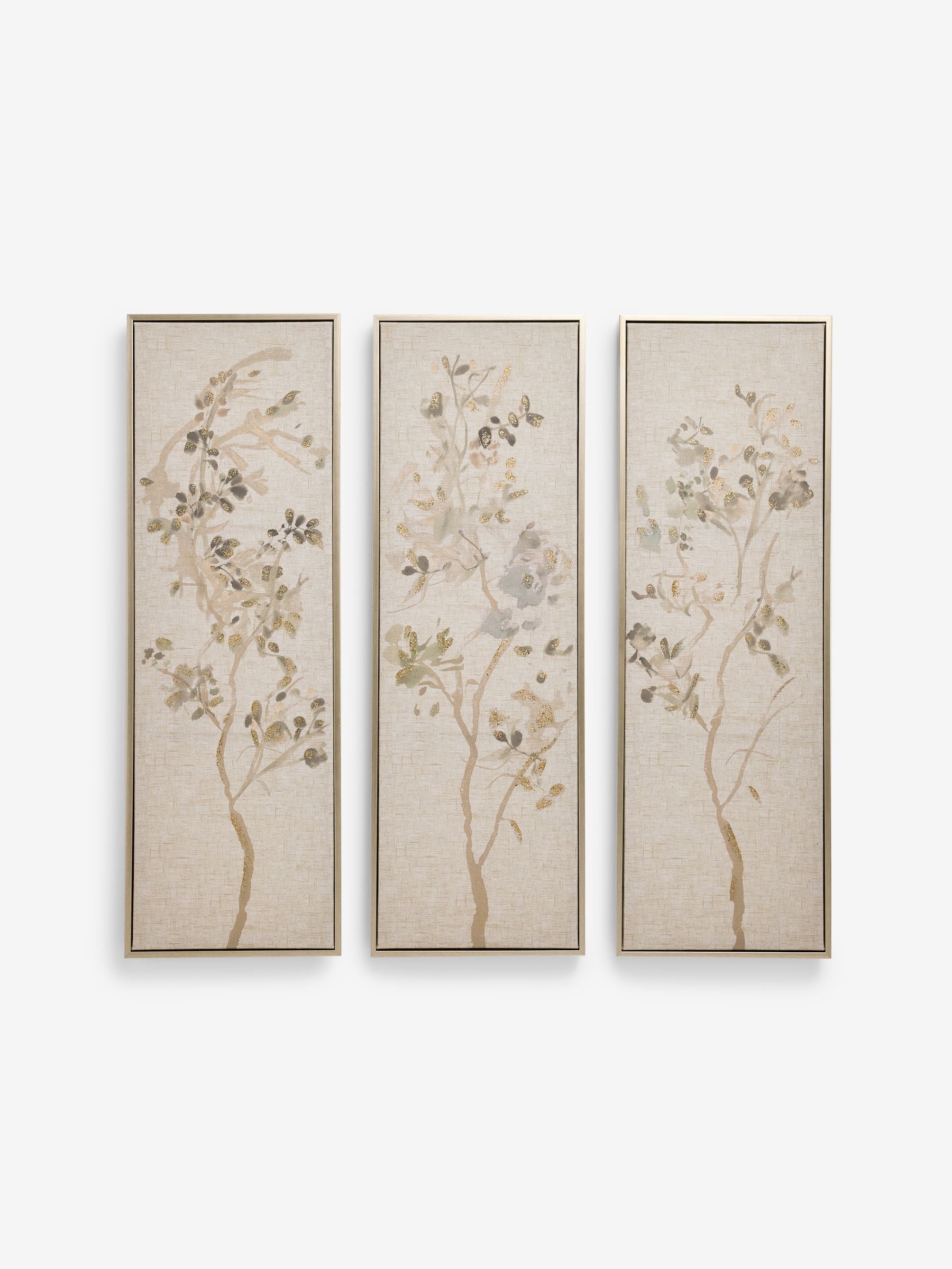 Set of 3 Pretty Floral Wall Art
