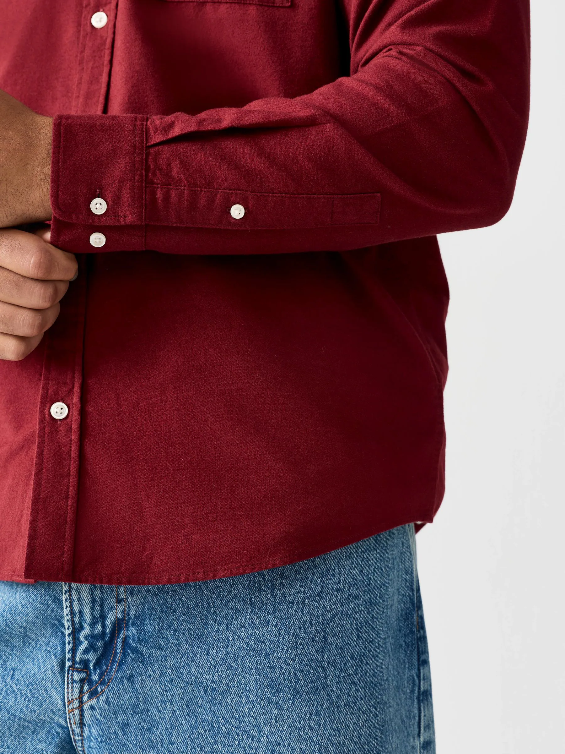 Rood - Soft Touch Oxford Long Sleeve Shirt