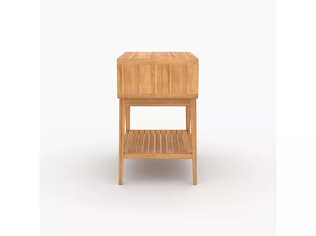 Meuble de salle de bain en bois de teck 90 cm - Kafa
