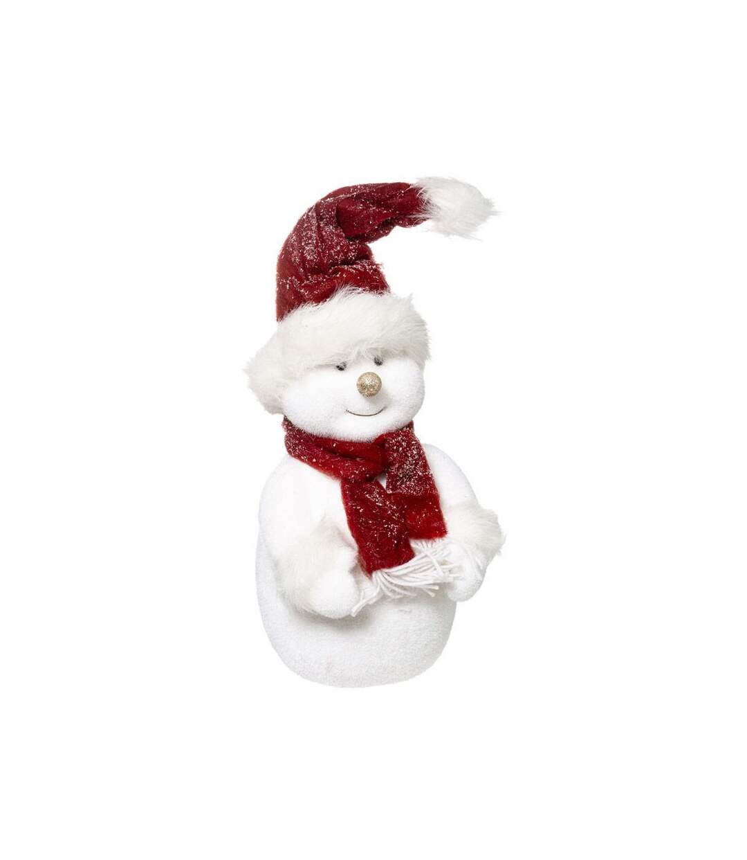 Bonhomme de Neige Déco Soir de Noël 40cm Blanc