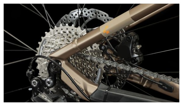 VTT Électrique Semi-Rigide Cube Reaction Hybrid Performance 500 Trapeze Shimano Alivio 9V 500 Wh 29'' Marron Metallic