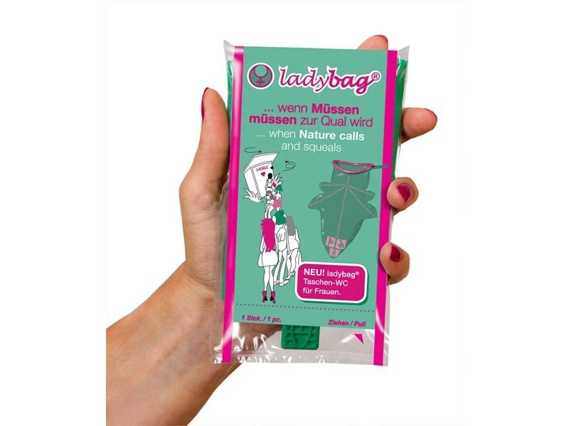 Diverse Einwegurinal Taschen-WC für Frauen 700 ml Ladybag