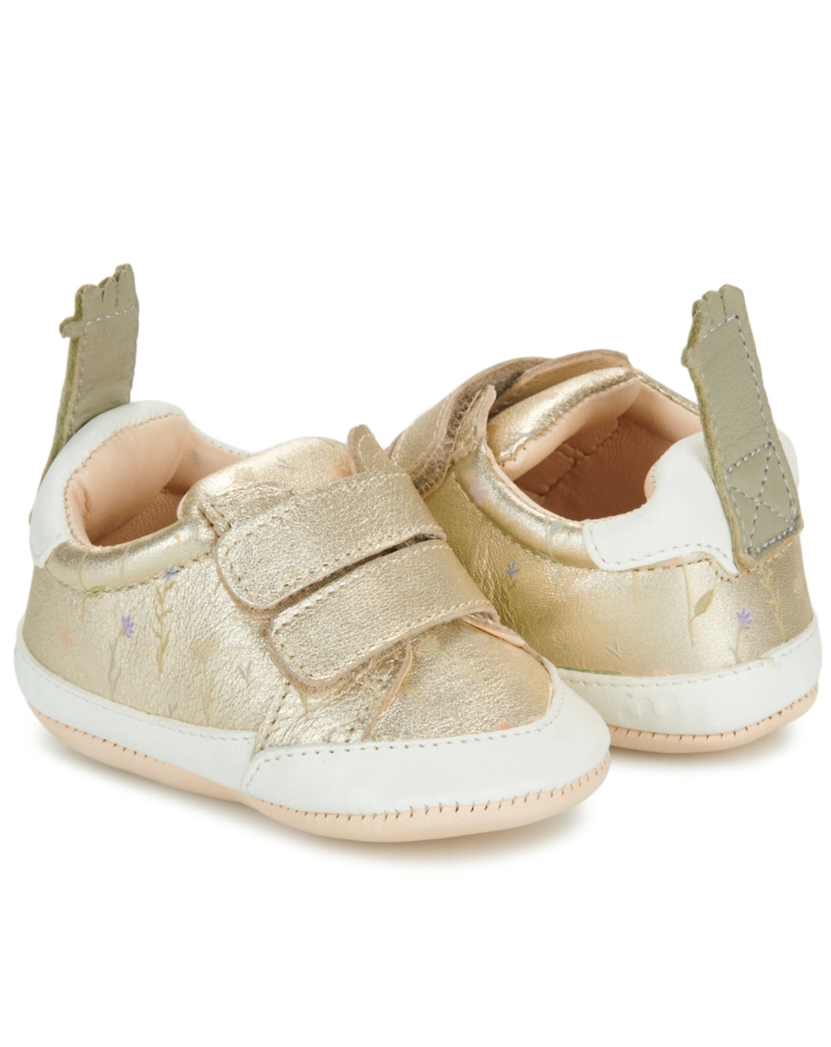 Klett-Krabbelschuhe MY BLUMOO HERBIER in gold