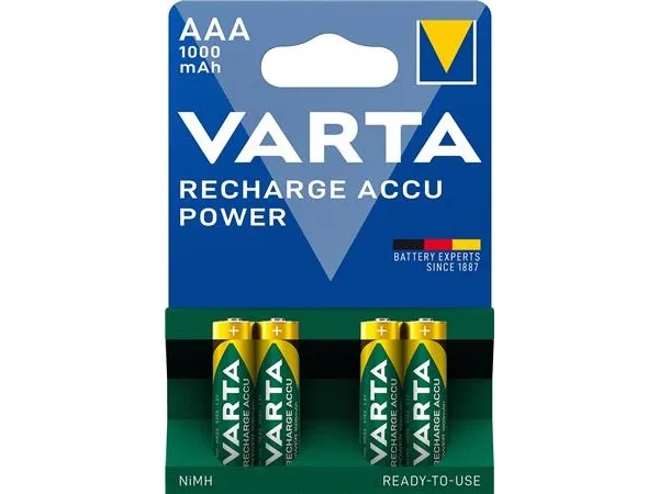 Varta Professional - Batteri 4 x AAA - NiMH - (genopladelige) - 1000 mAh