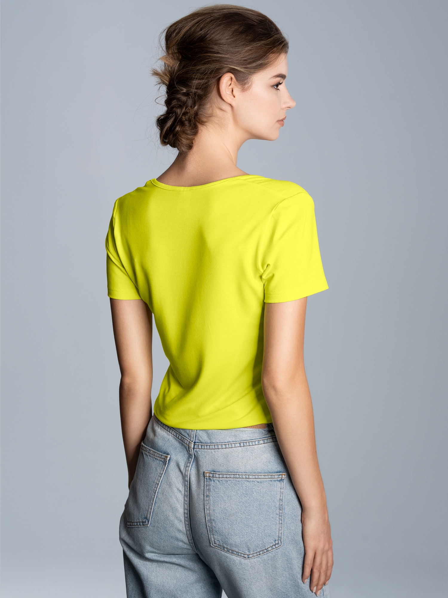 Rundhalsshirt aus Viskose Powergreen