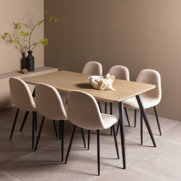 WOOOD tafelblad Tablo afgerond camel 24 mm 160x90 cm