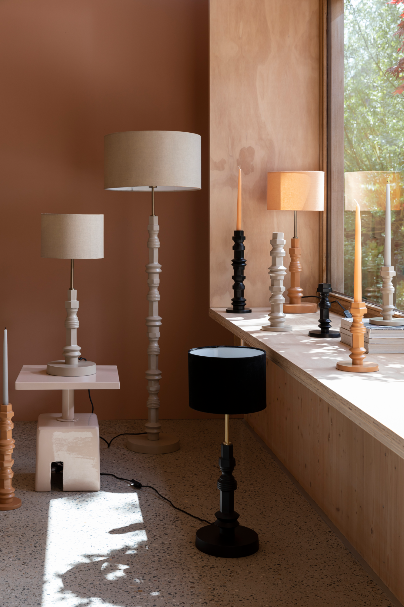 Vloerlamp TOTEM beige